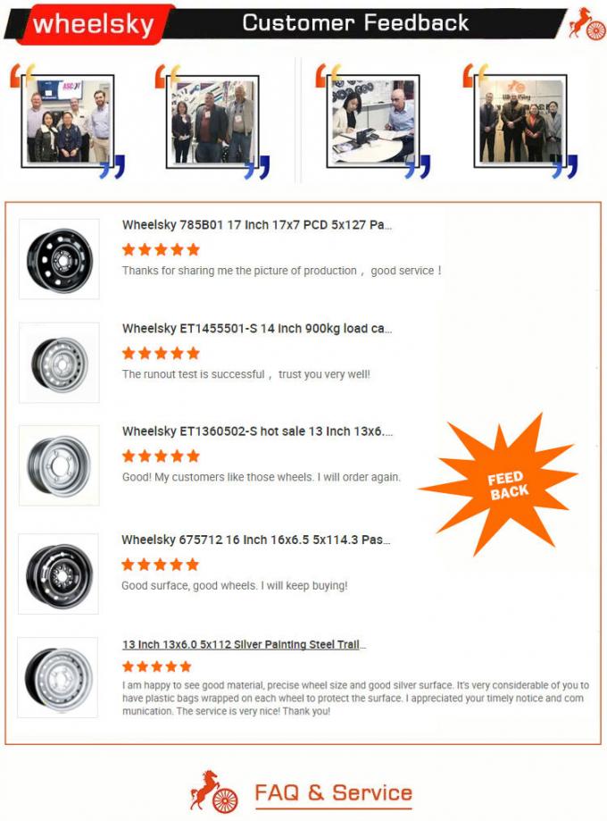 Custom Chrome Directional Trailer Steel Wheels 15 Inch 4x4