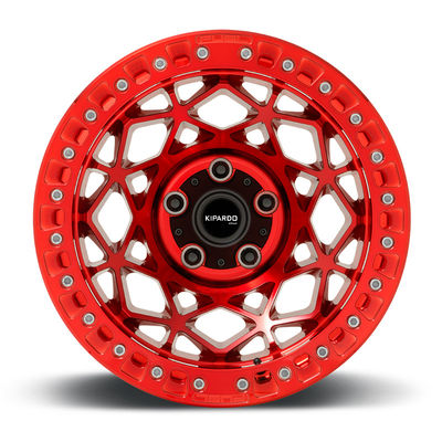 20 Inch Deep Lip Aluminum Alloy 4x4 RED Off Road Rims